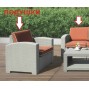 Комплект мебели Rattan Premium 4 (диван, 2 кресла, стол)